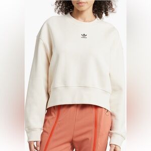 Adidas Women's Off-White Crew Neck Sweater